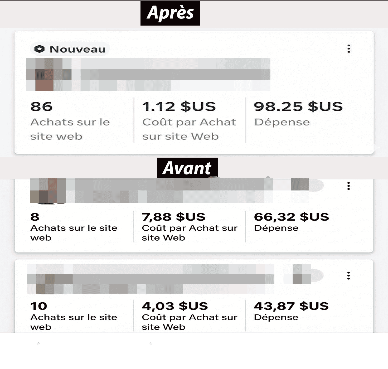 Avant Après Achats